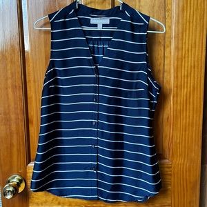 Banana Republic Striped Sleeveless Blouse